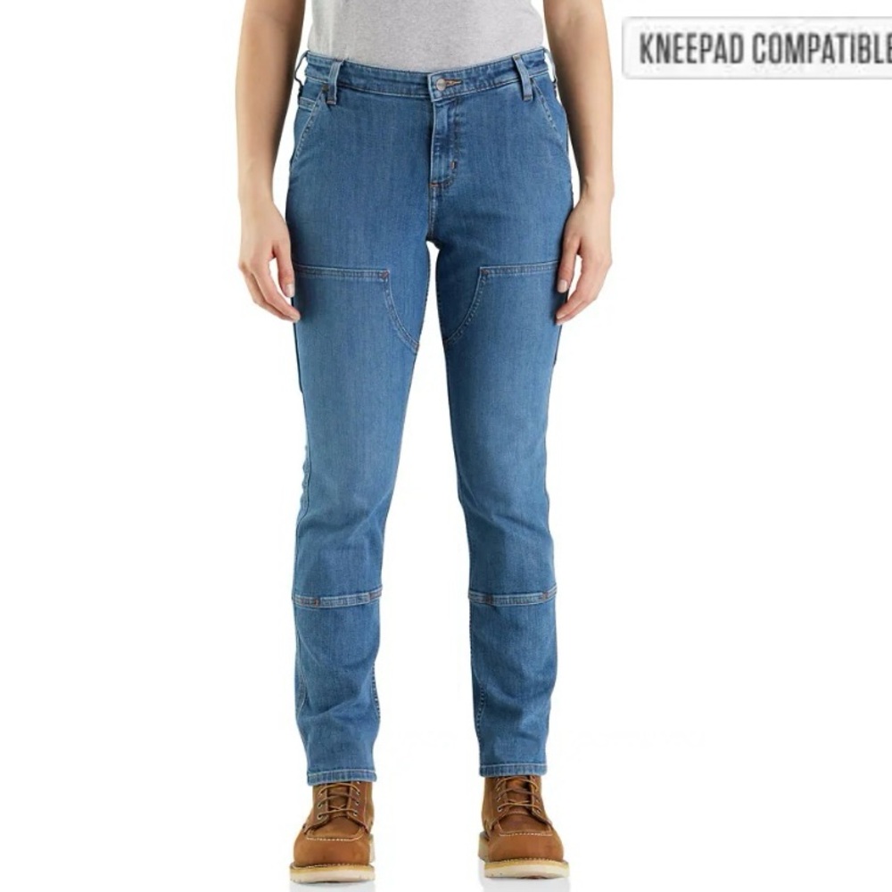 Carhartt women’s double front jean, relaxed fit, rugged flex